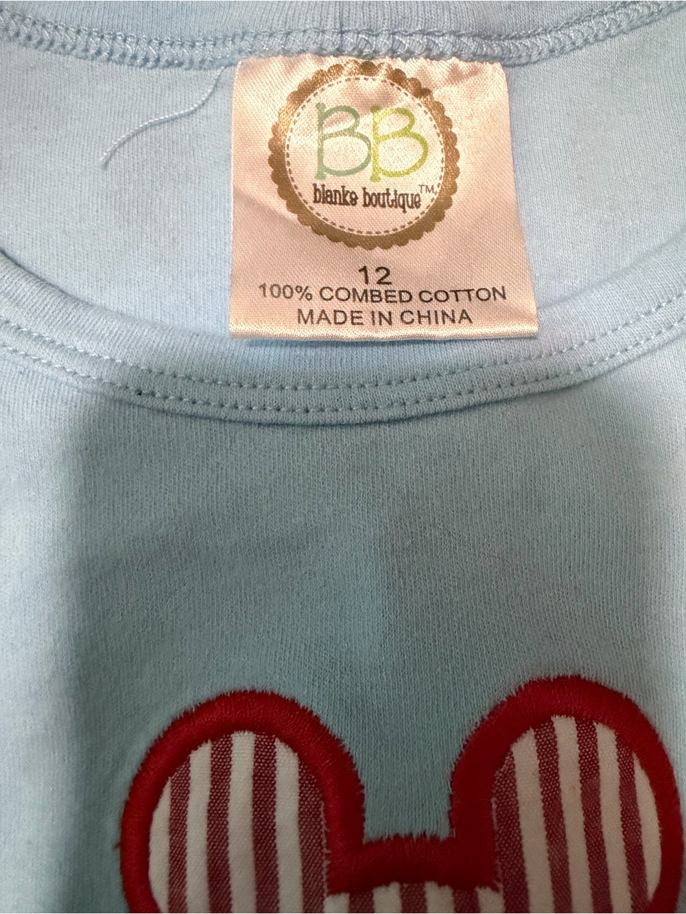 Two Disney Girls Ruffle Hem Tee Set with Appliqué - Light Blue & Slate size 12 - Picture 3 of 3